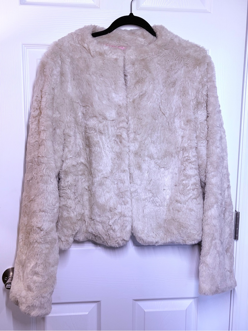 Old Navy Cream Faux Fur Teddy Jacket